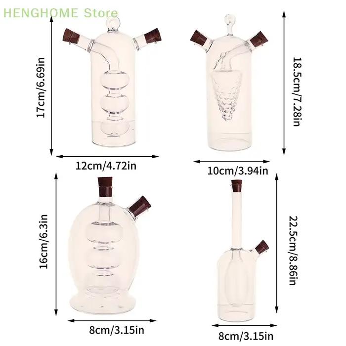 Bouteille en verre scellée à double couche, huile aissce, vinaigre, condiments, stockage de cuisine, bocaux HI, outils de cuisine, 2 en 1, 1 pièce