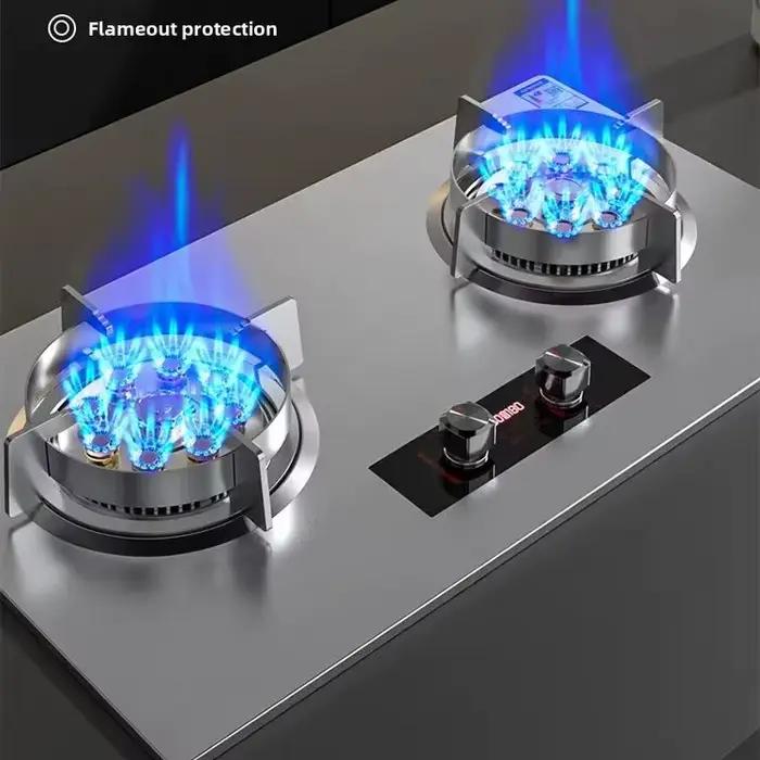 Cuisinière à gaz haute puissance Sakura, double brûleur, gaz naturel, table de cuisson encastrable GPL, économie d'énergie IAC