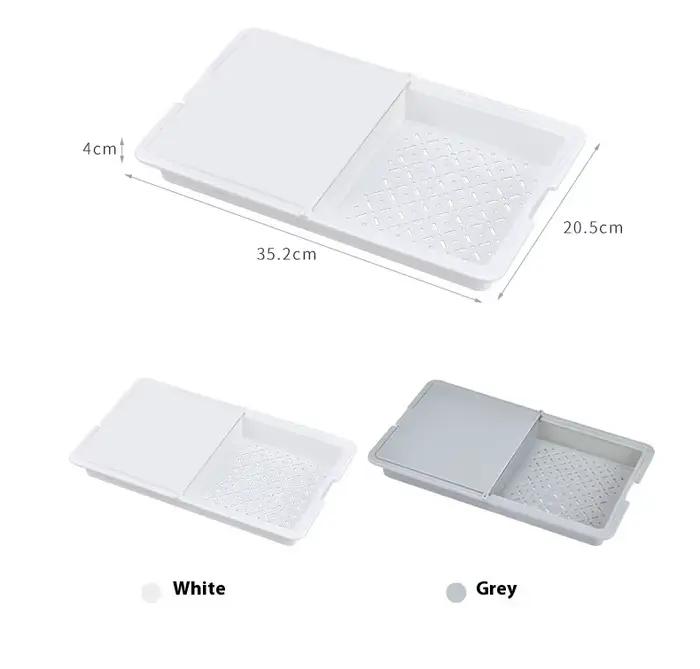 Planche à découper pliable multifonctionnelle avec passoire, planche à découper de cuisine, panier de lavage, vidange, outils de cuisine