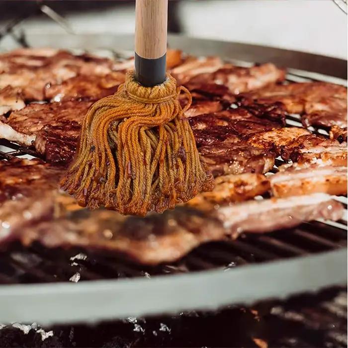 Balai à badigeonner pour barbecue, balai à rôtir ou griller, balai à badigeonner pour barbecue, aménagée ade, fumage de steak ou glaçage, 18 po