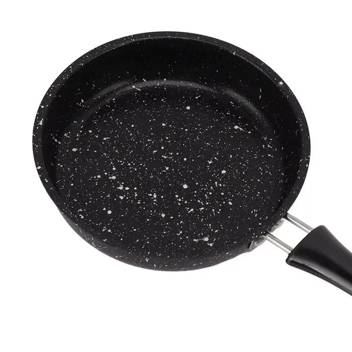 Poêle à Frire en Acier Inoxydable, Poignée Ergonomique, Conduction Rapide et Unie, Antistick, pour Bcopropriété, Steak, Oignon, emouf