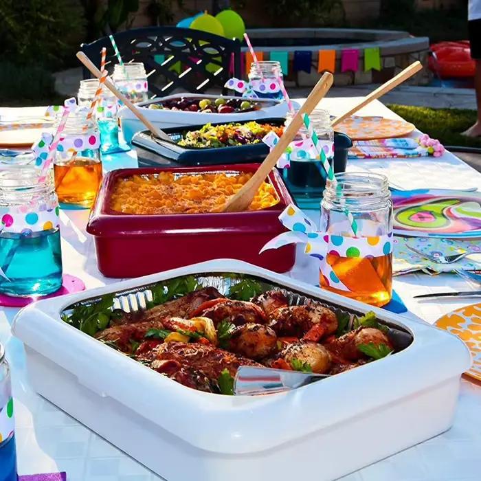 Support de casseroles en aluminium Portable empilable