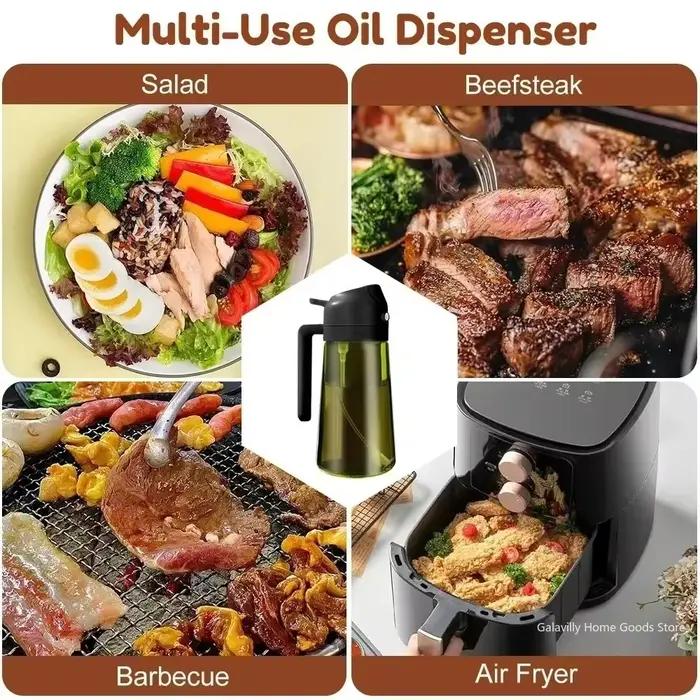 Pulvérisateur d'huile foncée bloquant la lumière de 470ML pour la cuisson bouteille distributrice