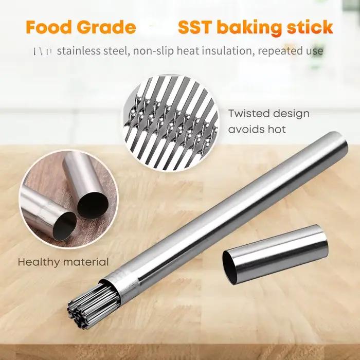 Brochettes de barbecue réutilisables en acier inoxydable, outils de cuisine et de camping, polyvalentes et résistantes à l'eau pour barbecues et pique-niques
