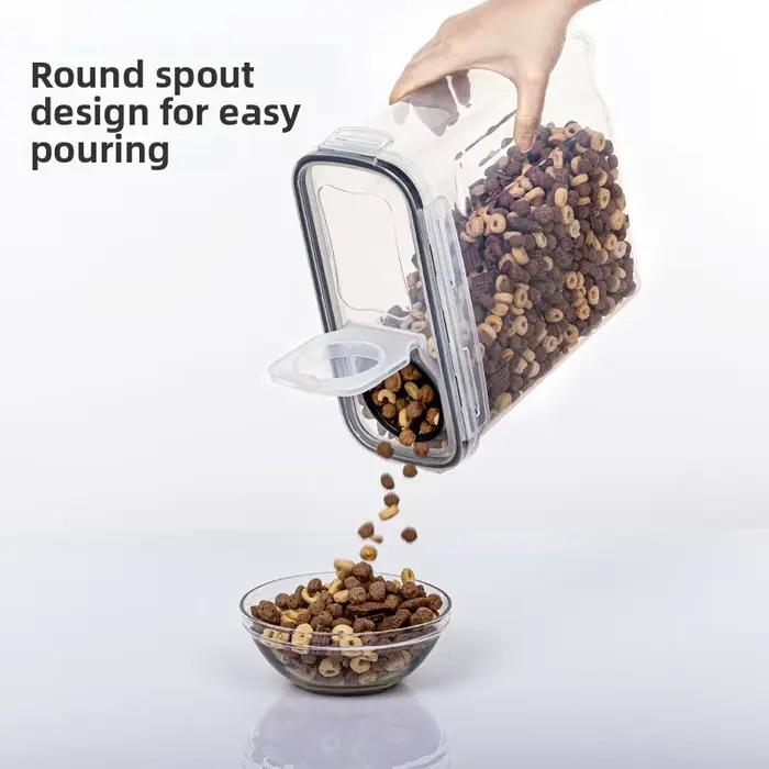 Boîte de stockage des aliments scellée de 4l, en plastique Transparent scellé, étanche à l'humidité et aux fuites, seau de rangement de cuisine, étagère d'organisation