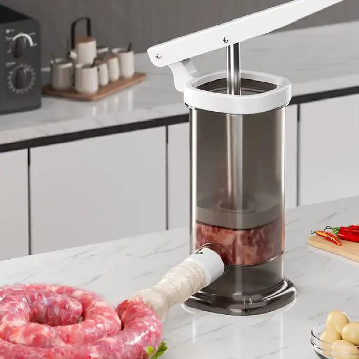Poussoir à saucisses maison rapide et pratique pour préparer des saucisses fraiches délicieuses et saines à la viande polyvalent pour la cuisine familiale et les occasions spéciales