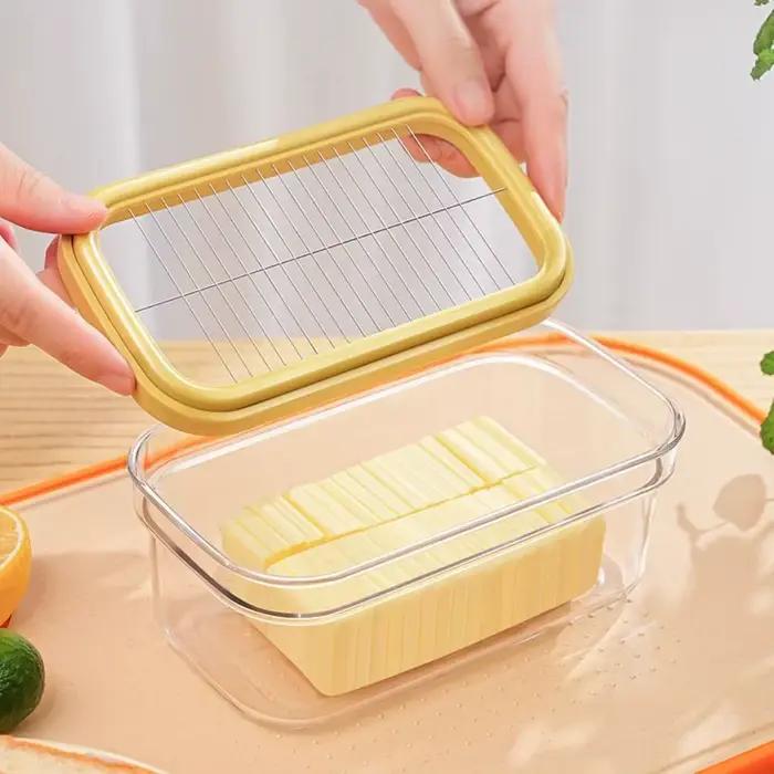 Conteneur de beurre à pression manuelle Durable en plastique avec couvercle d'étanchéité