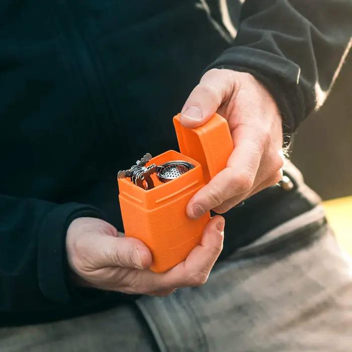 Réchauds de Camping portables, réchaud de randonnée avec allumage piézo, réchaud de Camp résistant au vent à Support Stable