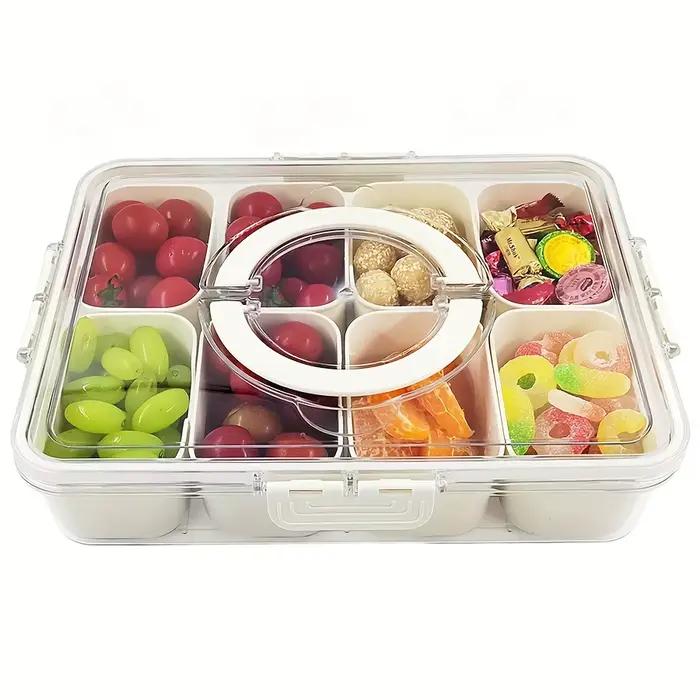 Conteneur de boîte de collation à 4 grilles/8 grilles