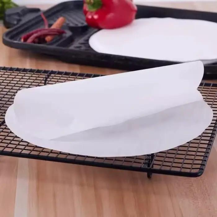 50/100 pièces rondes de papier de cuisson antiadhésif