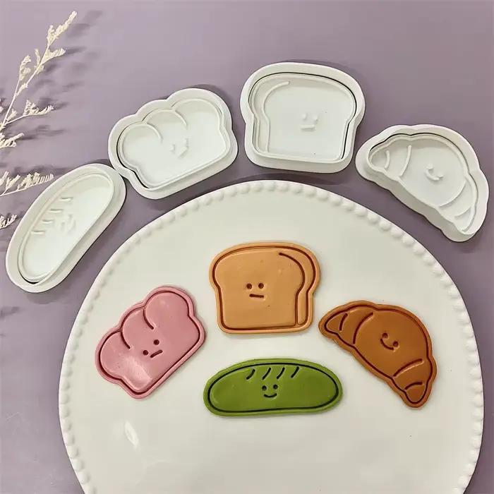 Ours pain Expression emporte-pièces 3D en plastique Biscuit moule Cookie timbre bricolage Fondant gâteau