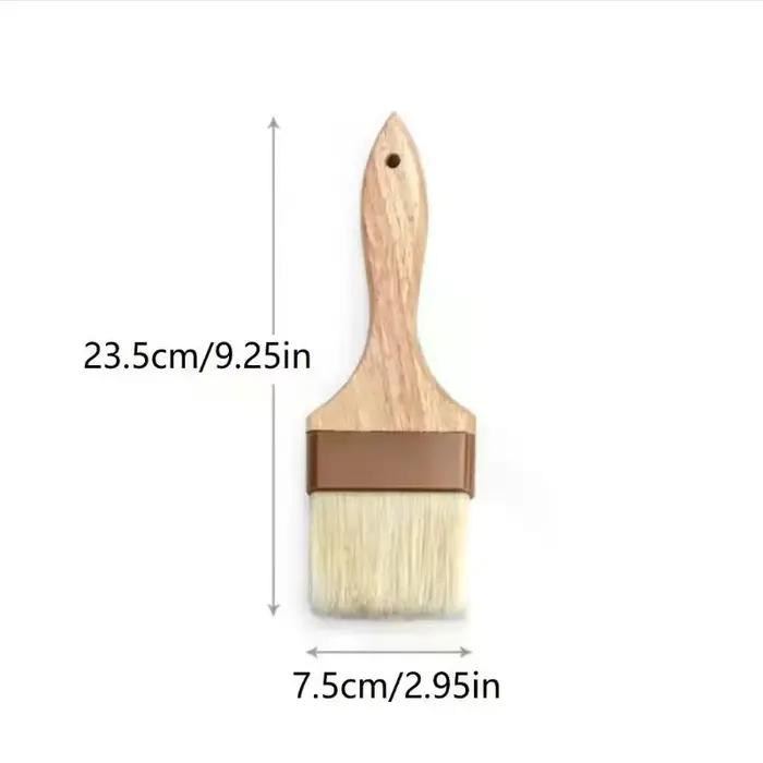 Brosses de cuisine, brosse à huile pour barbecue, manche en bois, brosses à poils, brosse plate pour pâtisserie, brosse à pâtisserie