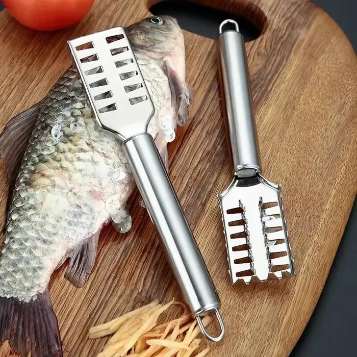 Couteaux à écailles de poisson en bambou respectueux de l'environnement pour désossage, filetage et découpe de poisson occasions spéciales