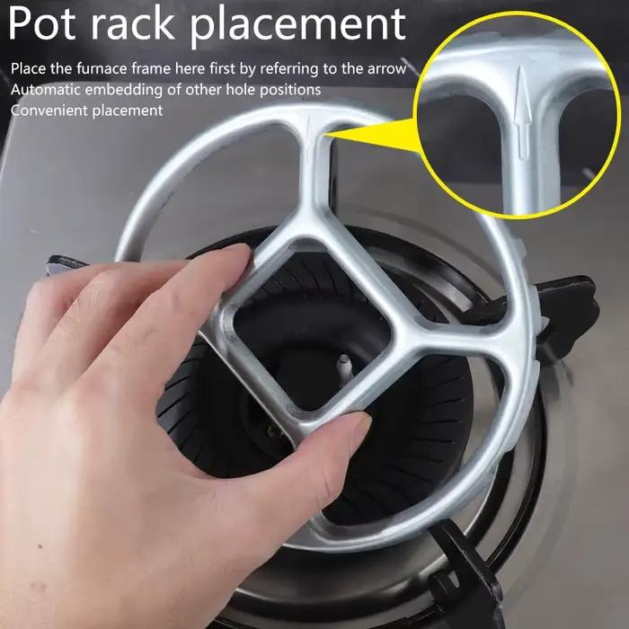Support de poêle auxiliaire T1 en galvanisé avec émail pour cuisson stable et sûr à offrir pour cuisine et bricolage