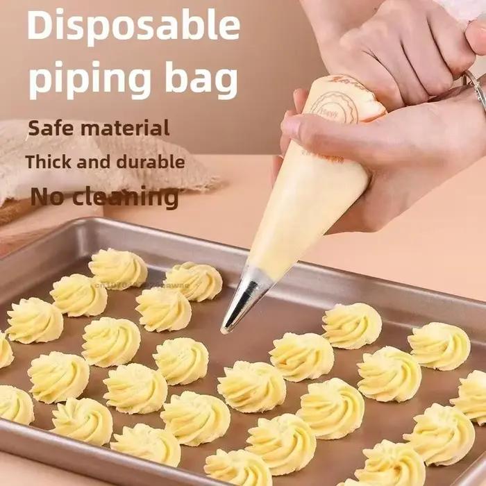 Sacs à pâtisserie jetables en plastique haute qualité pour décorateurs de desserts, outils de pâtisserie en couleur transparente et lettres pour occassions spéciales