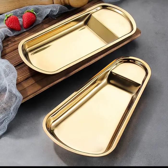 Support de plateau de buffet en acier inoxydable de style coréen, support pour pince à aliments, pince à pain, plateau en forme d'éventail, support pour cuillères, support pour couverts, plateau à vai