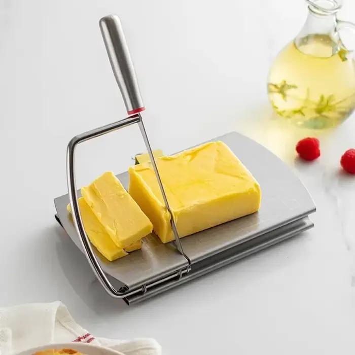 Planche à fromage chaud avec coupe-fil 5.5 pouces en acier inoxydable jambon saucisse trancheuse