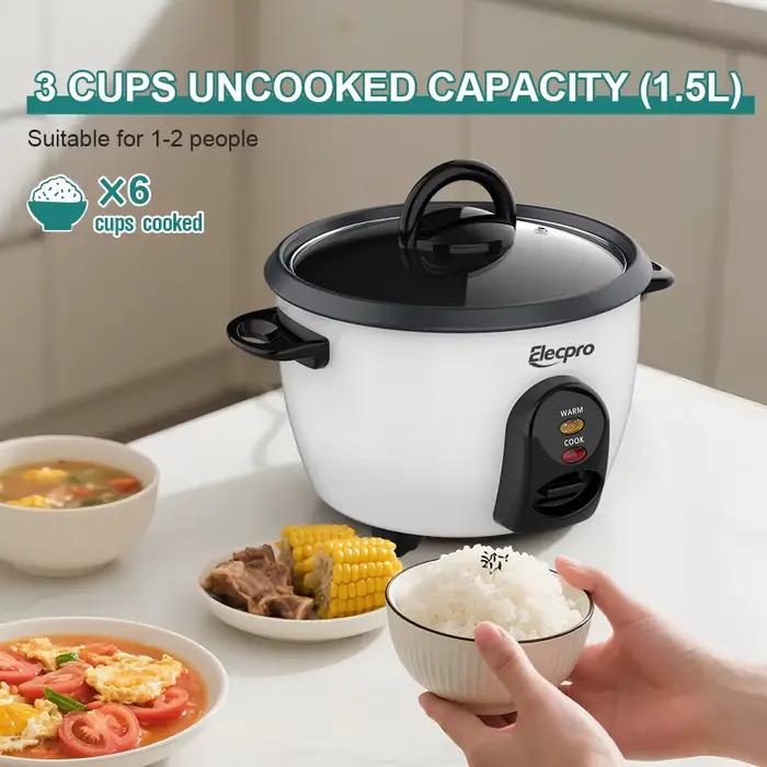 Mini cuiseur à riz Elecpro 3 tasses avec cuiseur vapeur