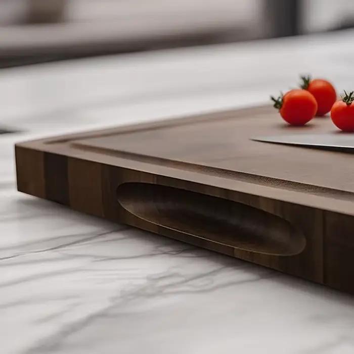 Grande planche à découper en bois de noyer améliorée