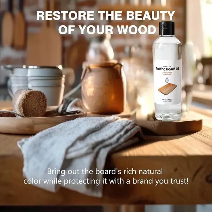 Huile minérale de qualité alimentaire pour planches à découper - Conditionneur et protecteur naturel pour bois