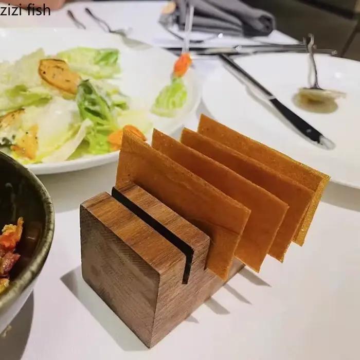 Plateau rectangulaire en bois pour restaurant