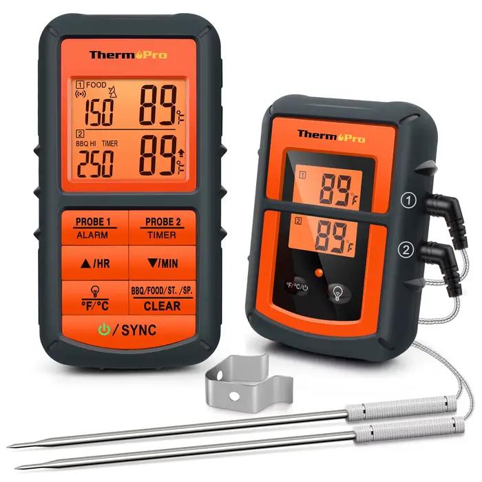ThermoPro TP08C double sonde rétro-éclairage 150M sans fil barbecue gril alimentaire viande thermomètre pour cuisine cuisson