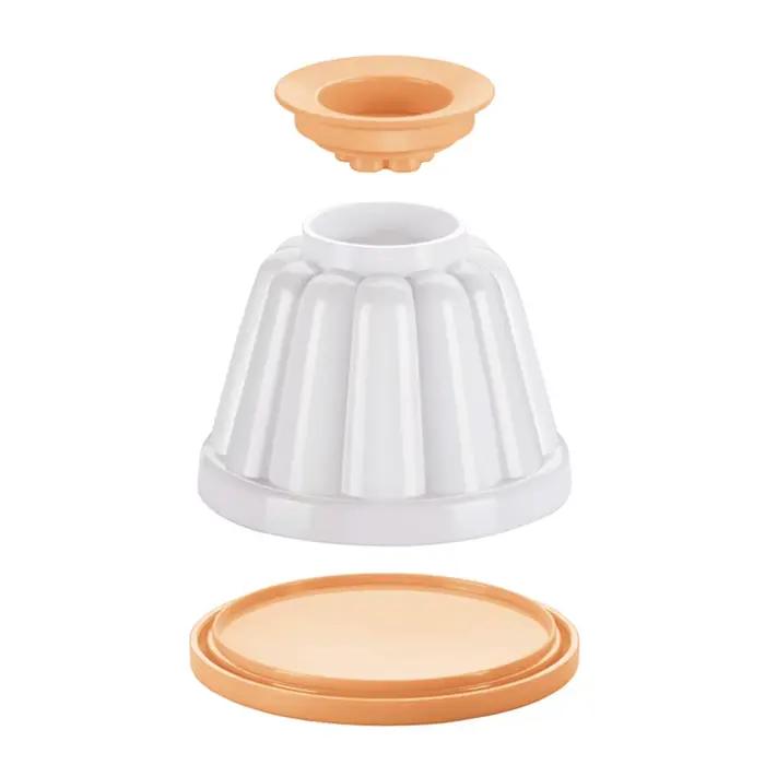 Moules à Pudding en plastique, 4 pièces, moules à gelée Panna Cotta avec couvercles, casseroles à Pudding, tasses à Dessert, moule à crème au chocolat, outil de cuisson