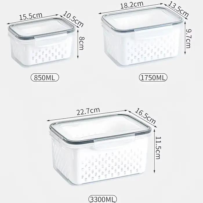 Conteneur de stockage alimentaire pour réfrigérateur avec couvercle filtrant