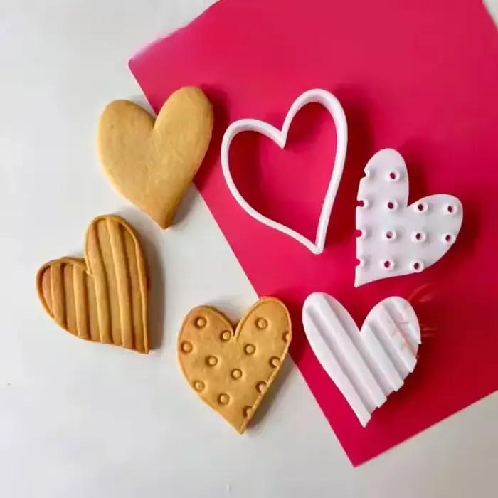 Coupe-biscuits pour la saint-valentin, outils de décoration de gâteaux et de biscuits, bricolage, fête de mariage, moules de cuisson en forme d'amour