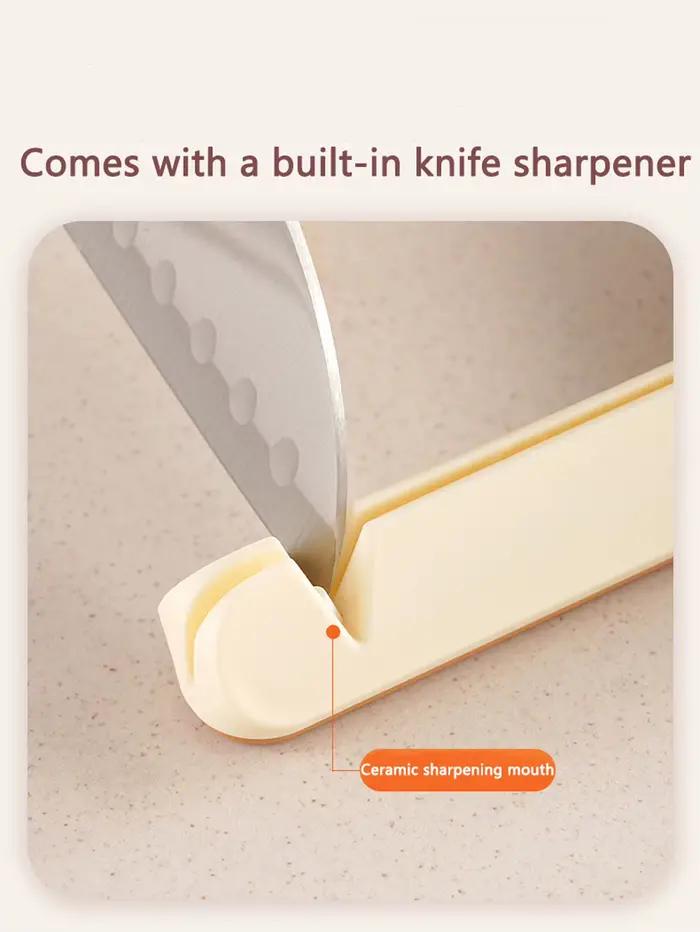 Outil d'assistance à la coupe avec affûteur, pince étendue pour un coupe sûr, protège-main, coupe de cuisine, 1 pièces