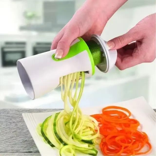 LMETJMA Zucchini pâtes nouilles Spaghetti fabricant légumes spirale trancheuse coupe robuste spirale trancheuse de légumes KC0335