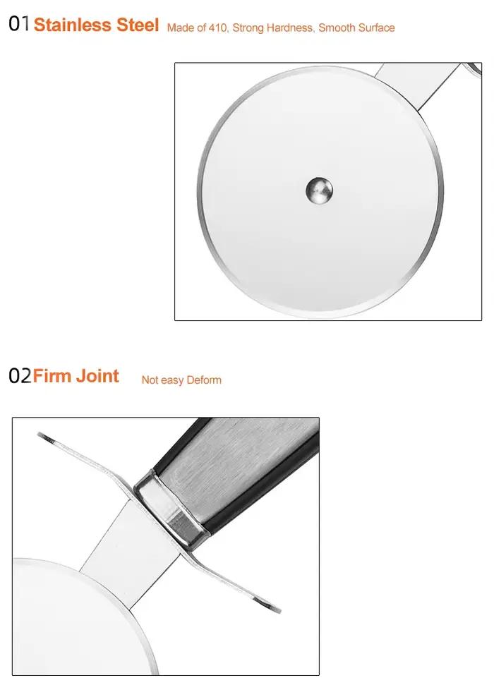 Outil de coupe de pizza en acier inoxydable avec pelle pour partage familial et occasions spéciales