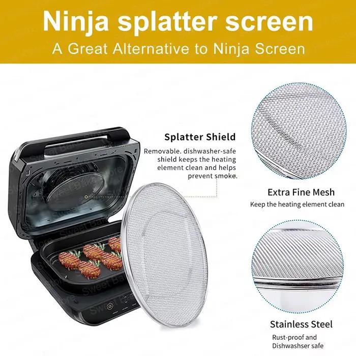 Bouclier anti-éclaboussures de remplacement en acier inoxydable pour friteuse à air Ninja Foodi FG551, DG551, BG500A, Ninja 6 en 1 Smart XL, gril intérieur