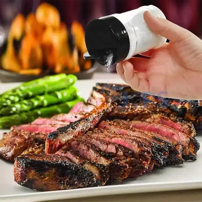 Pot à Épices en Plastique Transparent avec Shaker pour Cuisine, 1 Pièce