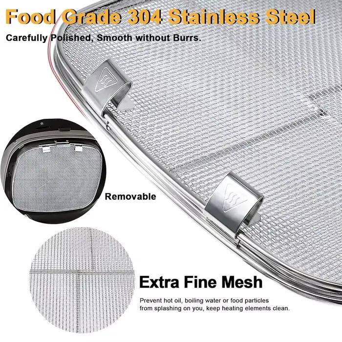M02K-Plaque anti-éclaboussures et grille en acier inoxydable pour grill Ninja Foodi 5-en-1, pièces de rechange AG301,AG400 AG300,IG350Q