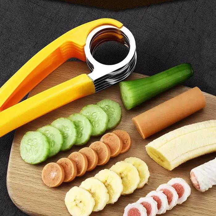 Jambon banane trancheuse Cutter outils de cuisine écologiques en plastique légumes fruits trancheuses coupe concombre