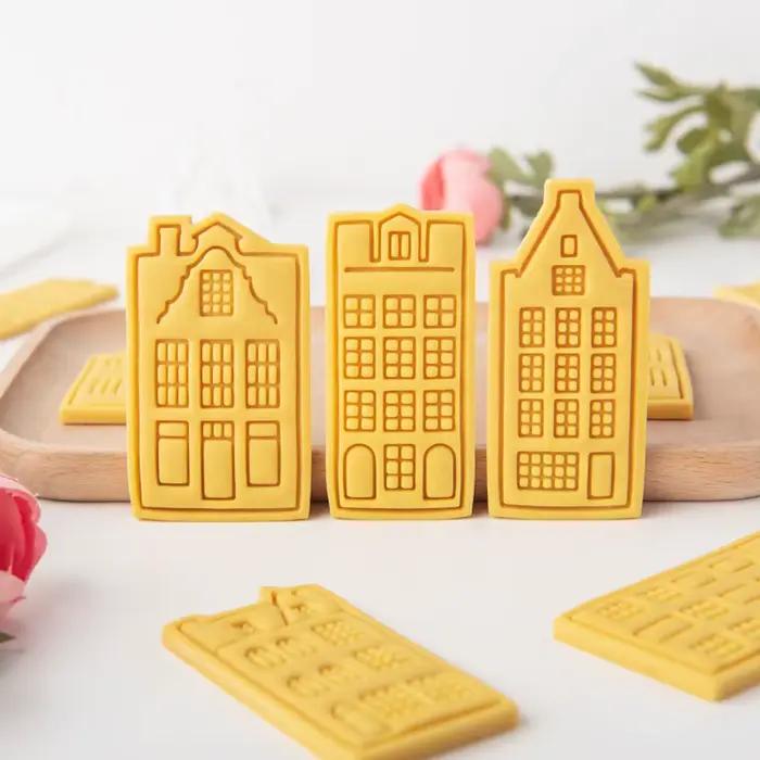 Lot de 4 emporte-pièces maison Amsterdam