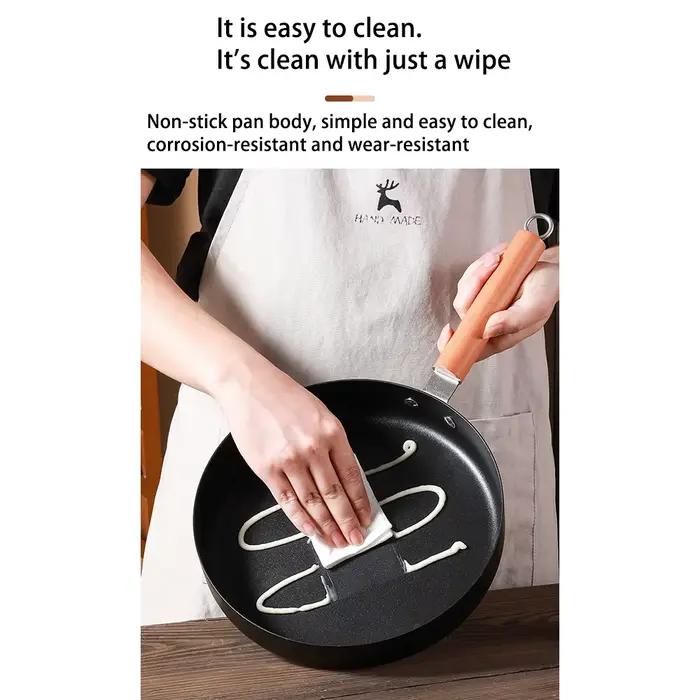 Poêle à frire antiadhésive à fond plat en fonte de 24/26/28 cm pour œufs et steaks