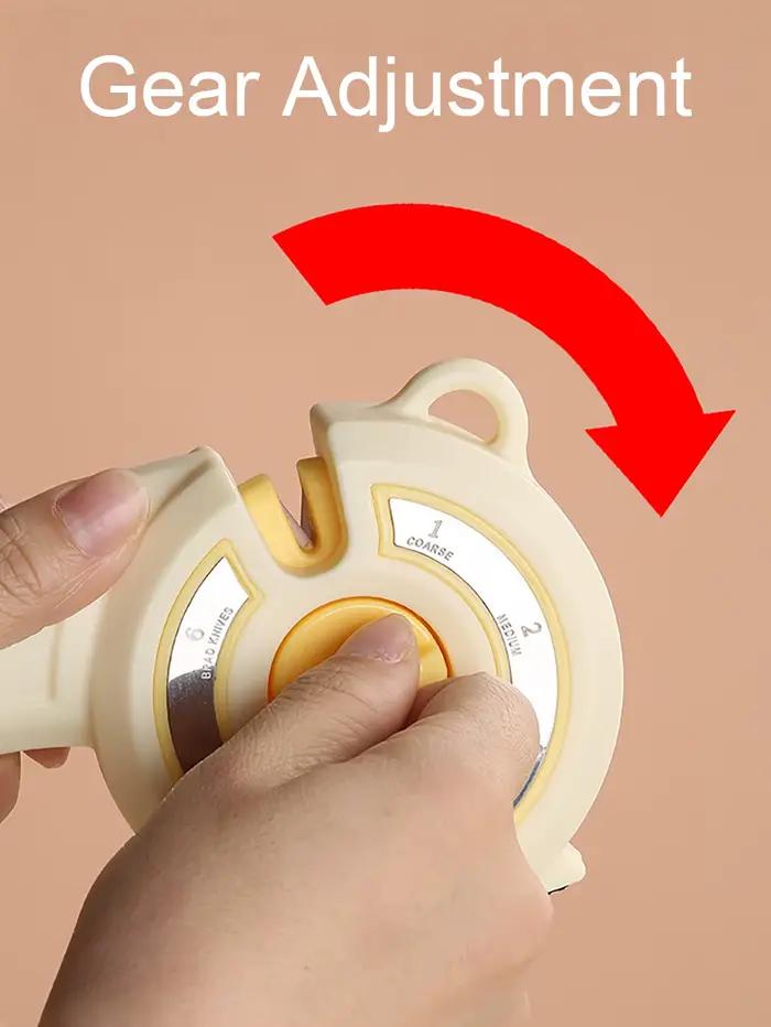Aiguiseur de couteaux 6 en 1 avec bouton rotatif