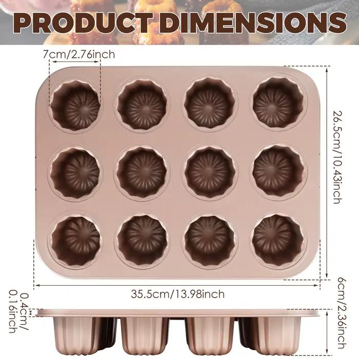 Moule Canele en acier au carbone 6/9/12 cavités