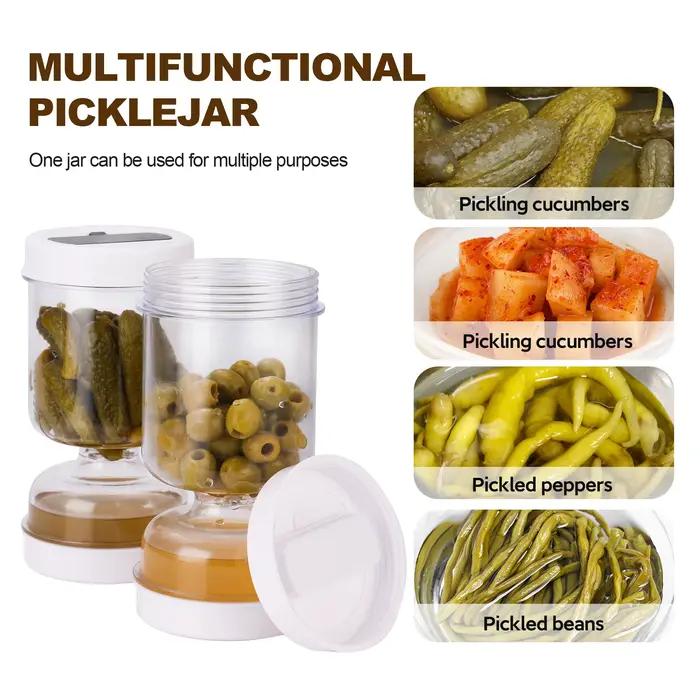 Nouveau pot de sablier de récipient d'olive avec le pot hermétique de crépine de cornichons