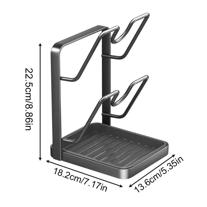  Support de rangement pour couvercles de casseroles sans perçage