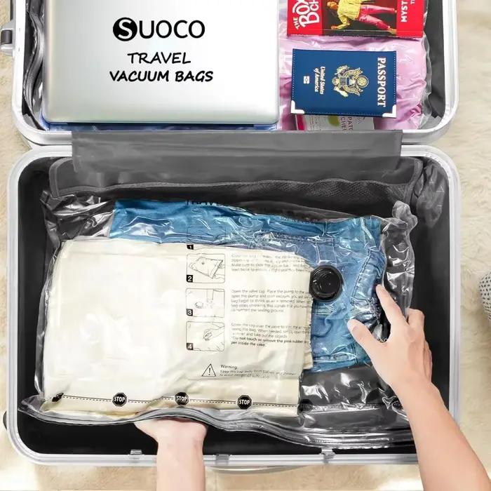 Sacs de rangement sous vide Jumbo extra grands, économiseurs d'espace, compressibles pour vêtements, couettes, literie, oreillers, couvertures, organisateurs, imperméables