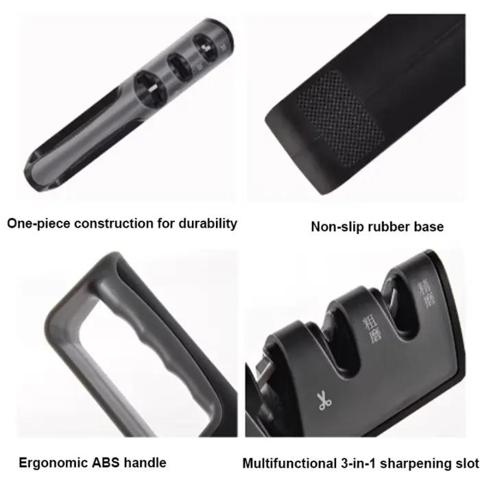 Aiguiseur de couteaux 3 en 1 pratique et rapide