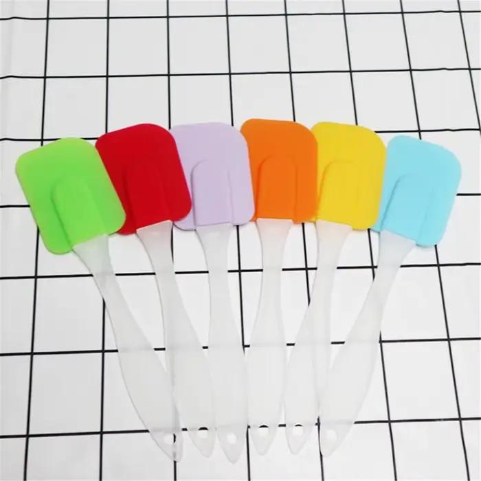 Petits outils de pâtisserie, spatule en Silicone, grattoir de cuisson crème, manche de beurre, brosse à gâteaux, ustensile de cuisine de 18CM