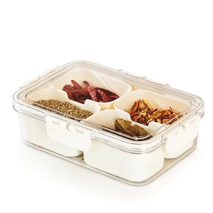 AA20-boîte de stockage des aliments multi-compartiments boîte alimentaire conteneur Transparent réfrigérateur finition plastique stockage des aliments