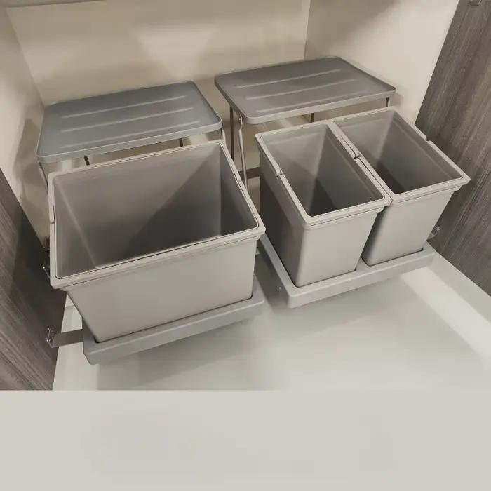Poubelle à fixation sur porte d'armoire, poubelle dissimulée sous évier, bac à déchets caché pour cuisine, récipient multifonction