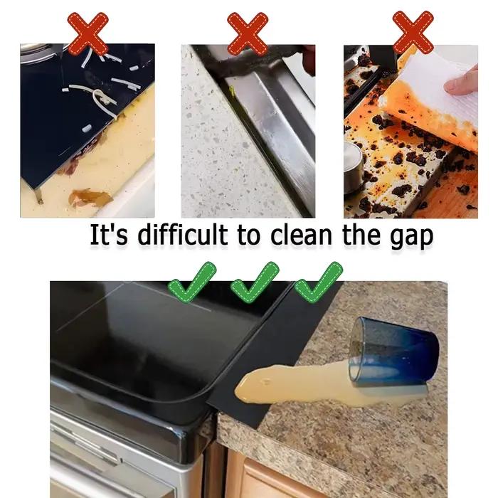Bande d'étanchéité en Silicone pour cuisinière à gaz de cuisine, bande d'étanchéité Anti-huile et Anti-taches, bande d'insertion en Silicone, accessoires de cuisine