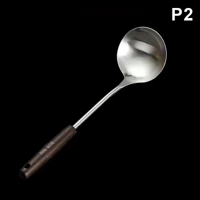 Wok spatule fer et louche ensemble d'outils ustensiles de cuisine spatule pour équipement de cuisine en acier inoxydable accessoires de cuisine essentiels