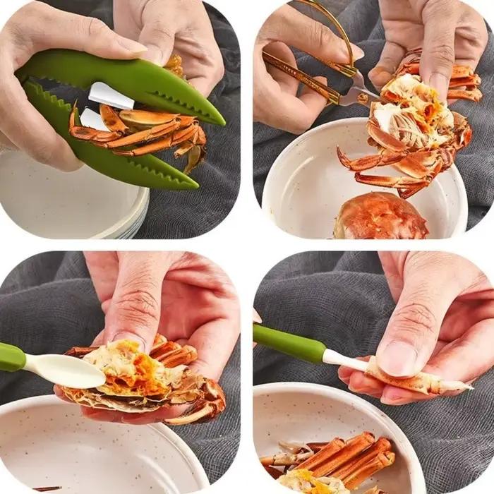 Ensemble d'outils multifonctionnels pour fruits de mer en acier inoxydable avec pince à homard et outils de dégustation pour homard et crabe occasions spéciales